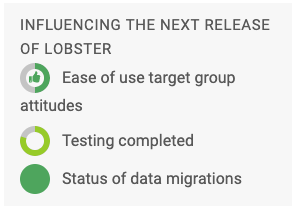 Projektin tavoitteet -näkymä Lobsterissa