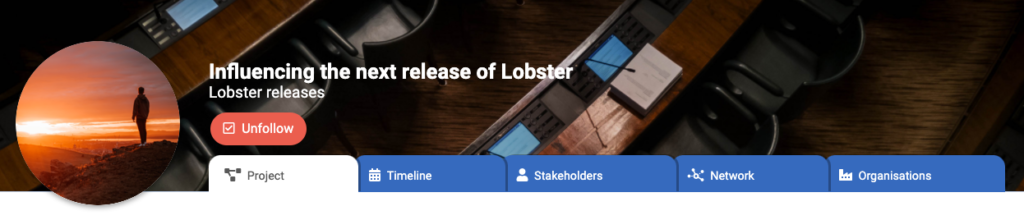 Päivitetty välilehtirivi Lobsterin kohteille