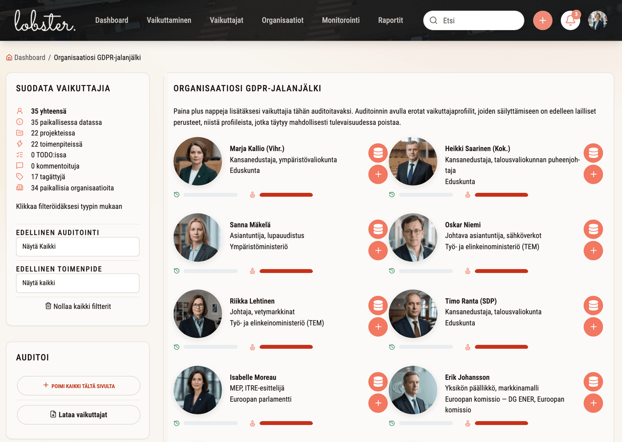 GDPR-auditointi Lobsterissa