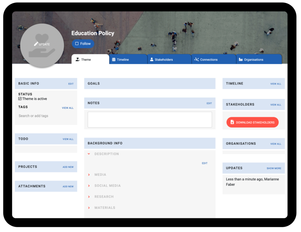 A newly created, empty theme page in Lobster.