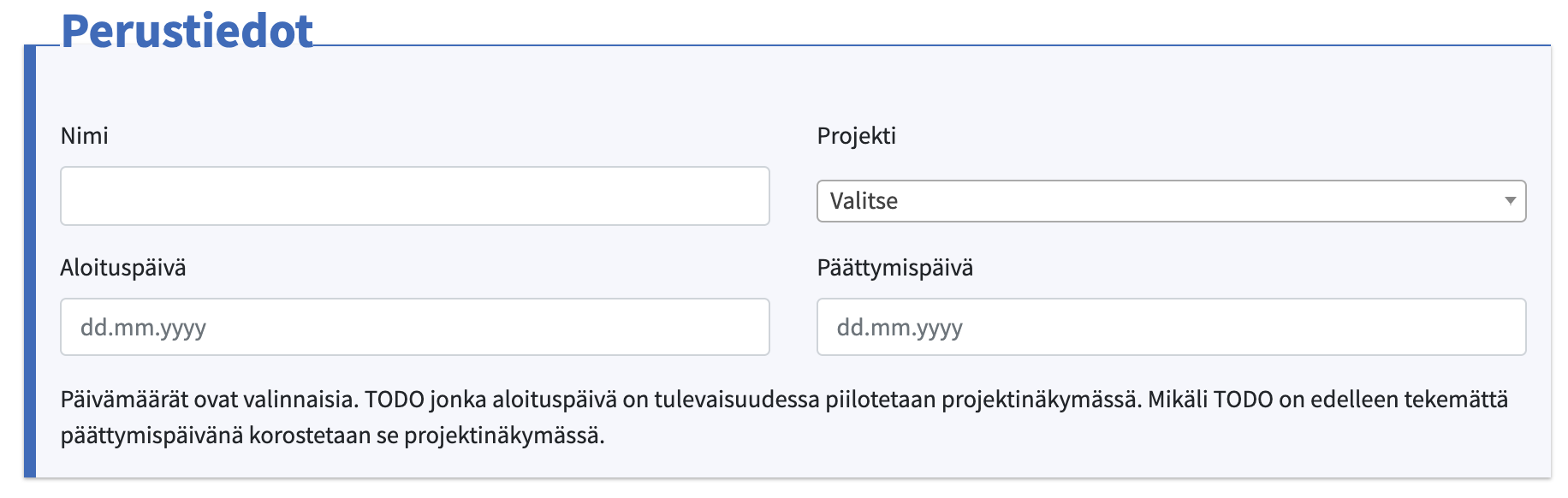 TODOn perustiedot Lobsterissa