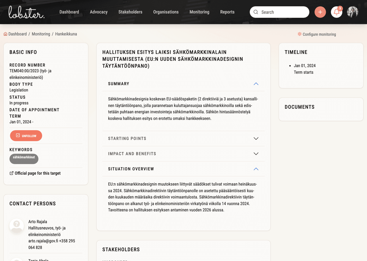 Legislative Projects